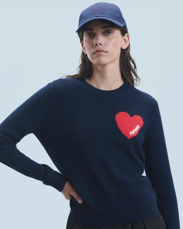 Casquette à Visière Courbée Coeur Brodé^FROM FUTURE New