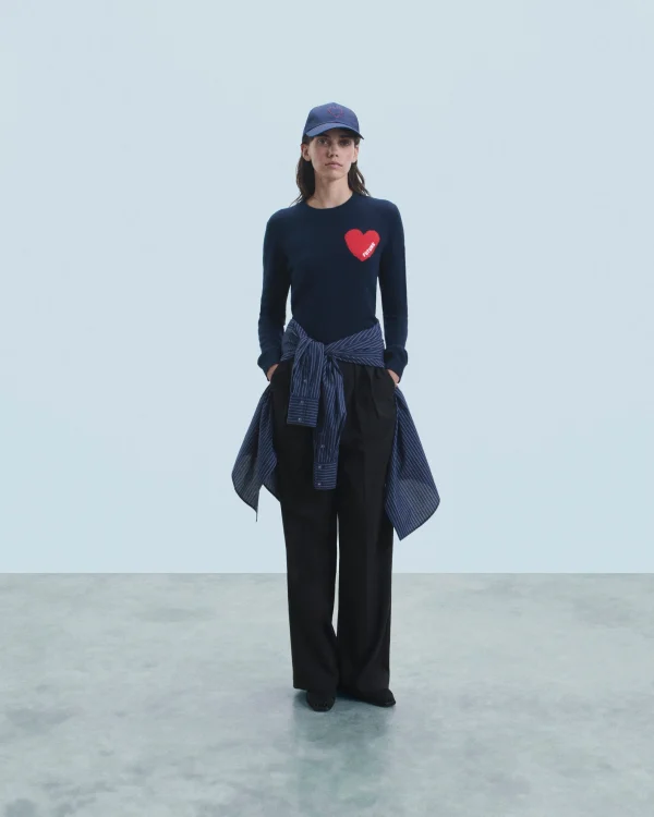 Casquette à Visière Courbée Coeur Brodé^FROM FUTURE New