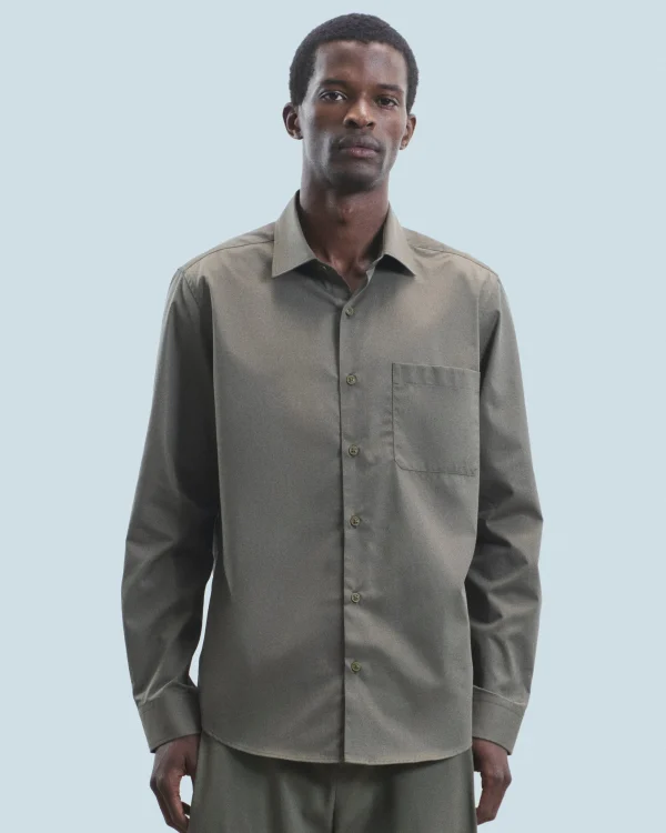 Chemise Manches Longues Uni Broderie^FROM FUTURE Online