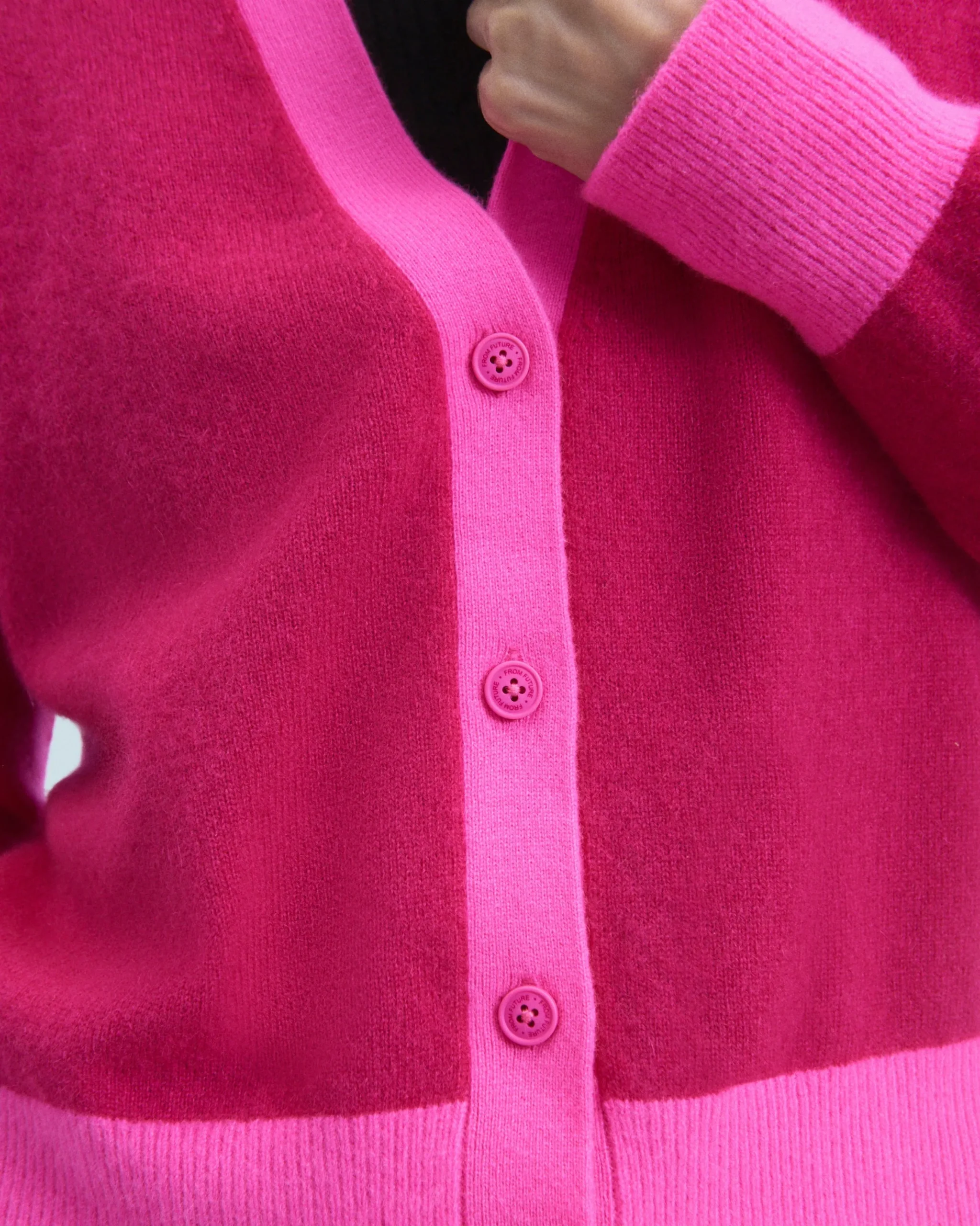 Pull Cardigan Bicolore Léger^FROM FUTURE New