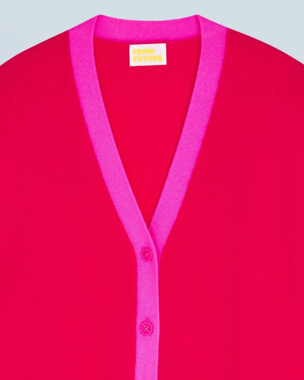 Pull Cardigan Bicolore Léger^FROM FUTURE New