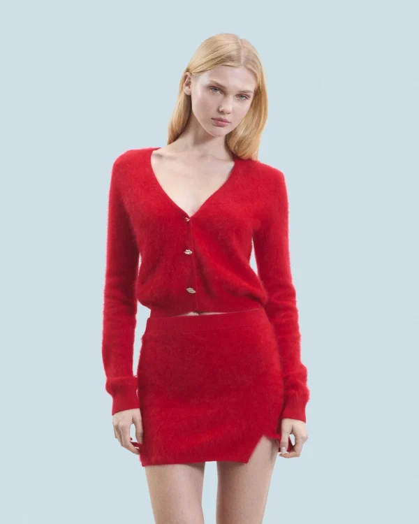 Pull Cardigan en Cachemire Brossé Boutons Bijoux^FROM FUTURE Online