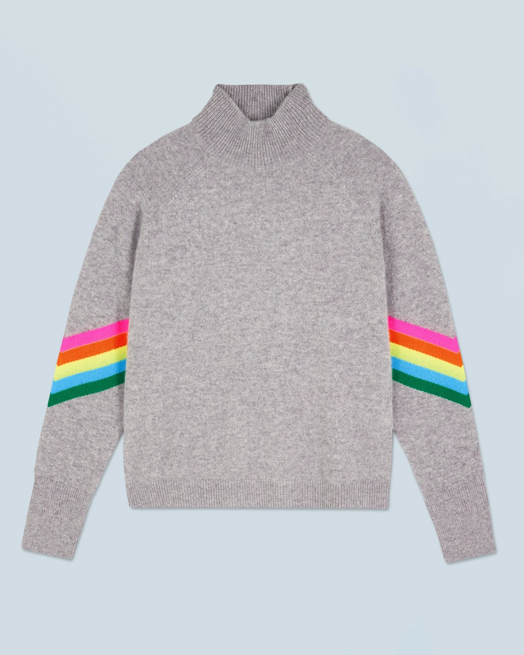 Pull Col Montant Bandes Manches Multicolore Léger^FROM FUTURE Online