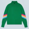 Pull Col Montant Bandes Manches Multicolore Léger^FROM FUTURE Sale