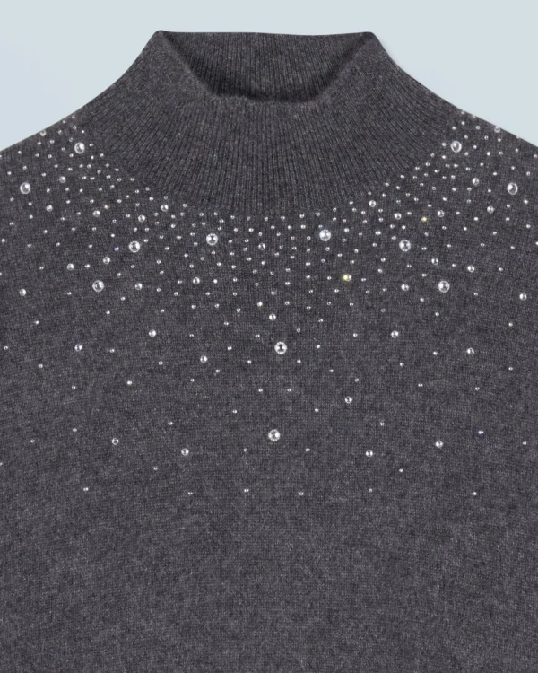 Pull Col Montant Strass Léger^FROM FUTURE Shop