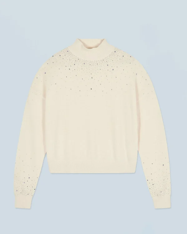 Pull Col Montant Strass Léger^FROM FUTURE Best Sale