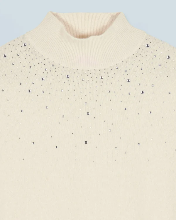 Pull Col Montant Strass Léger^FROM FUTURE Best Sale