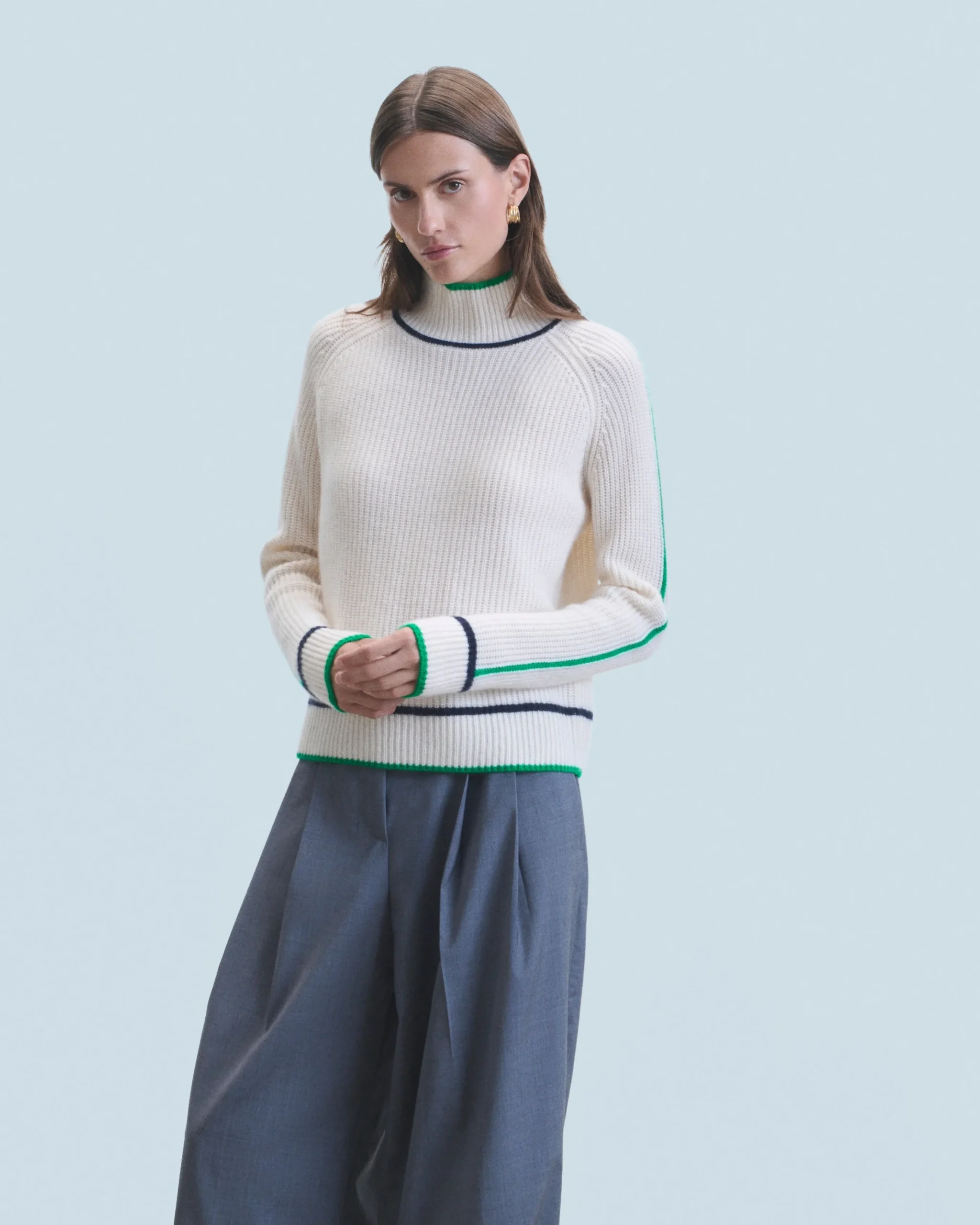 pull_col_montant_tricolore_maille_perle_2.webp Pull Col Montant Tricolore Maille Perlée^FROM FUTURE Cheap