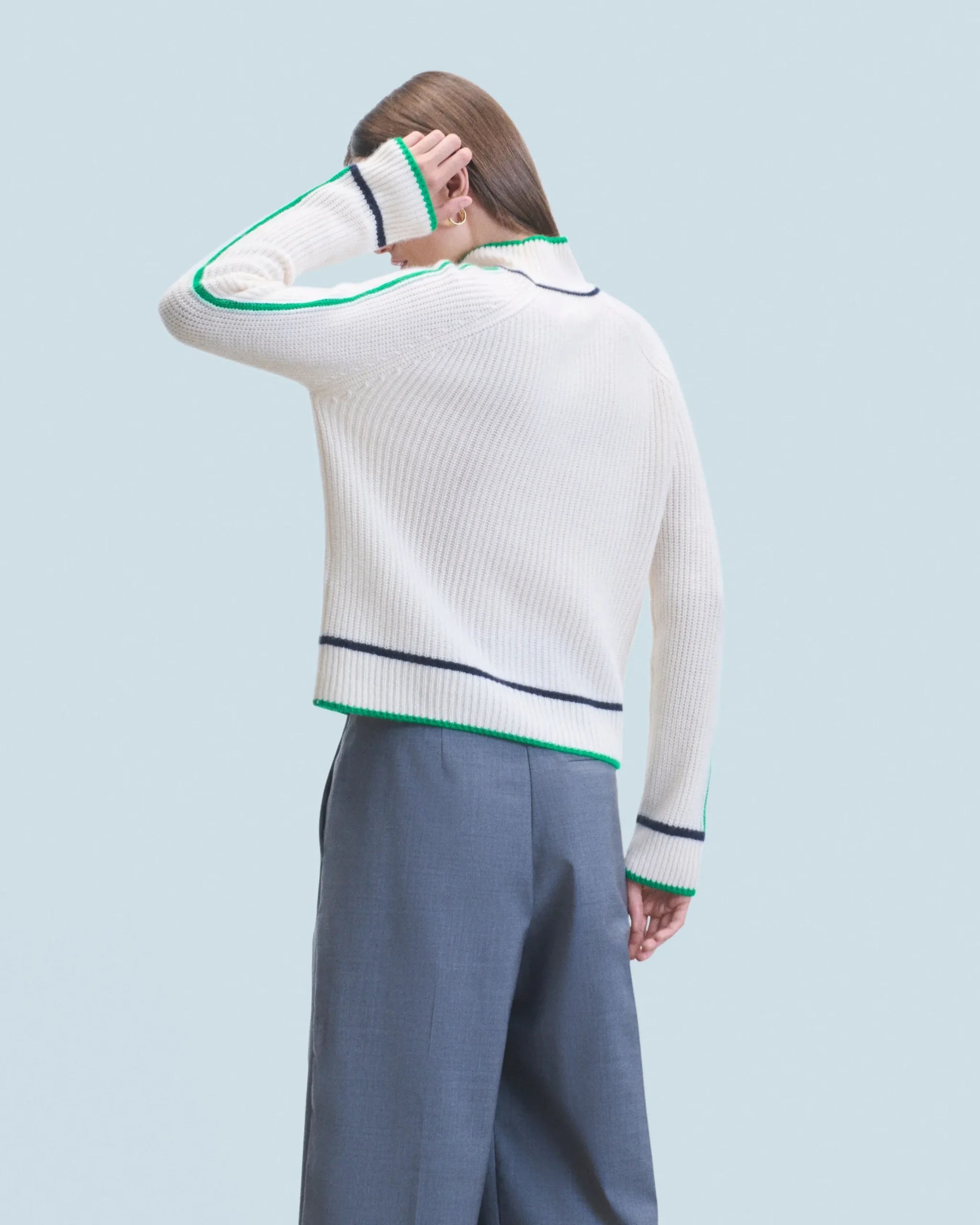 pull_col_montant_tricolore_maille_perle_4.webp Pull Col Montant Tricolore Maille Perlée^FROM FUTURE Cheap
