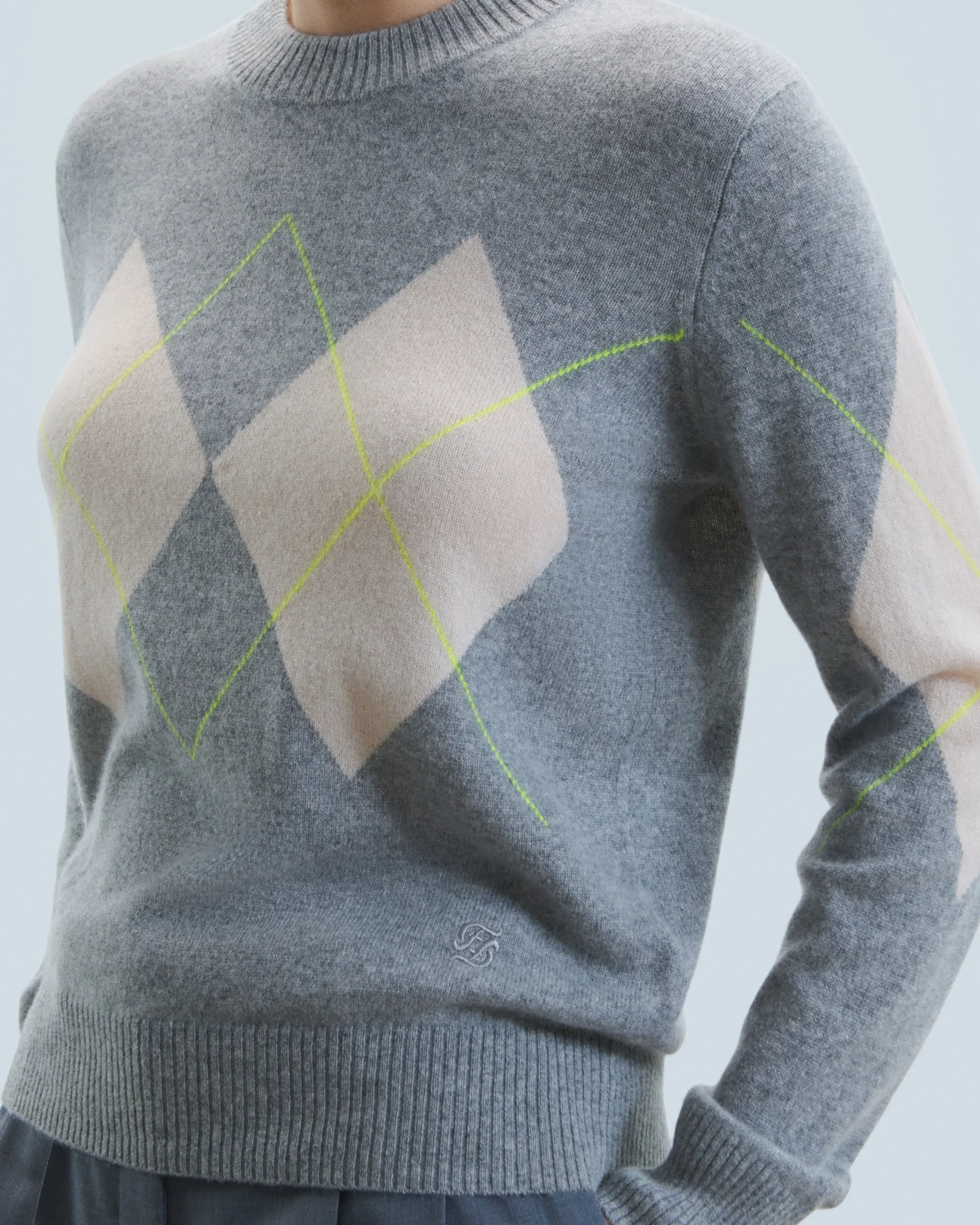 pull_col_rond__motif_losange_1.webp Pull Col Rond à Motif Losange^FROM FUTURE Cheap