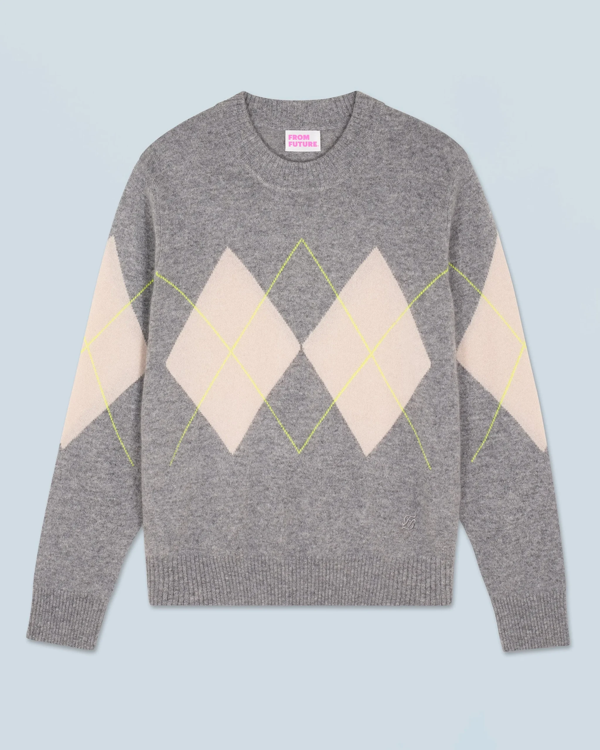 pull_col_rond__motif_losange_4.webp Pull Col Rond à Motif Losange^FROM FUTURE Cheap