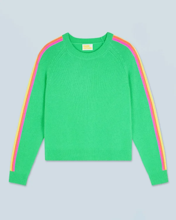 Pull Col Rond Bandes Manches Multico^FROM FUTURE Flash Sale
