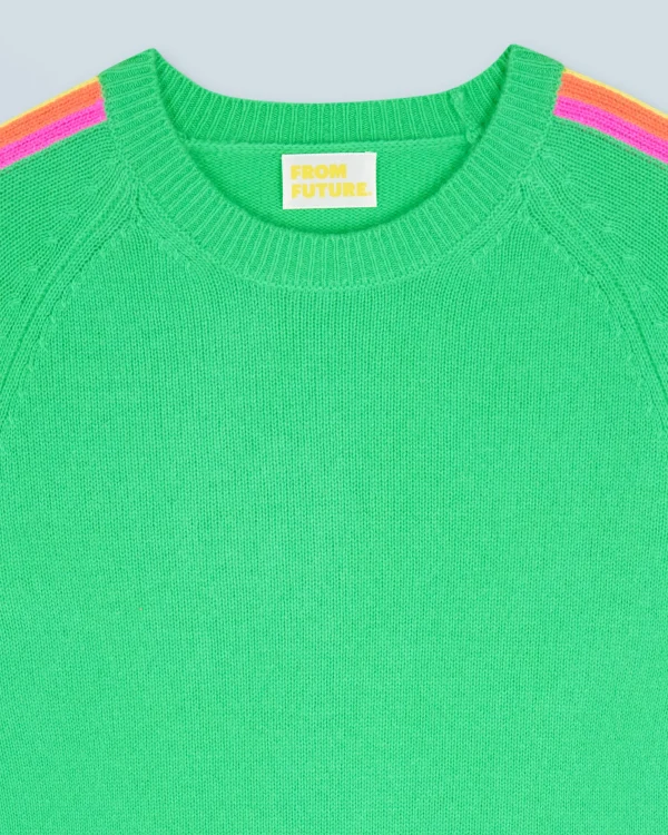 Pull Col Rond Bandes Manches Multico^FROM FUTURE Flash Sale