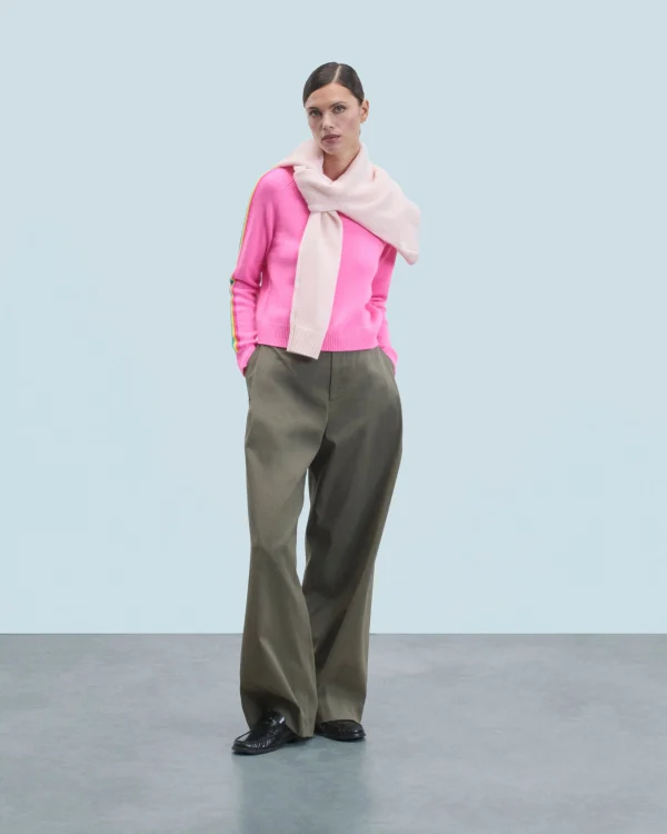 Pull Col Rond Bandes Manches Multico^FROM FUTURE Cheap