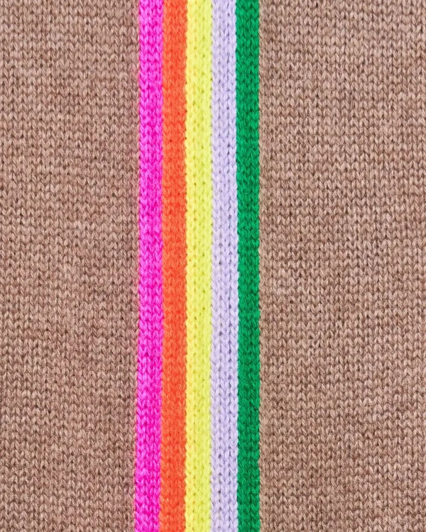 Pull Col Rond Bandes Manches Multicolore^FROM FUTURE Best Sale