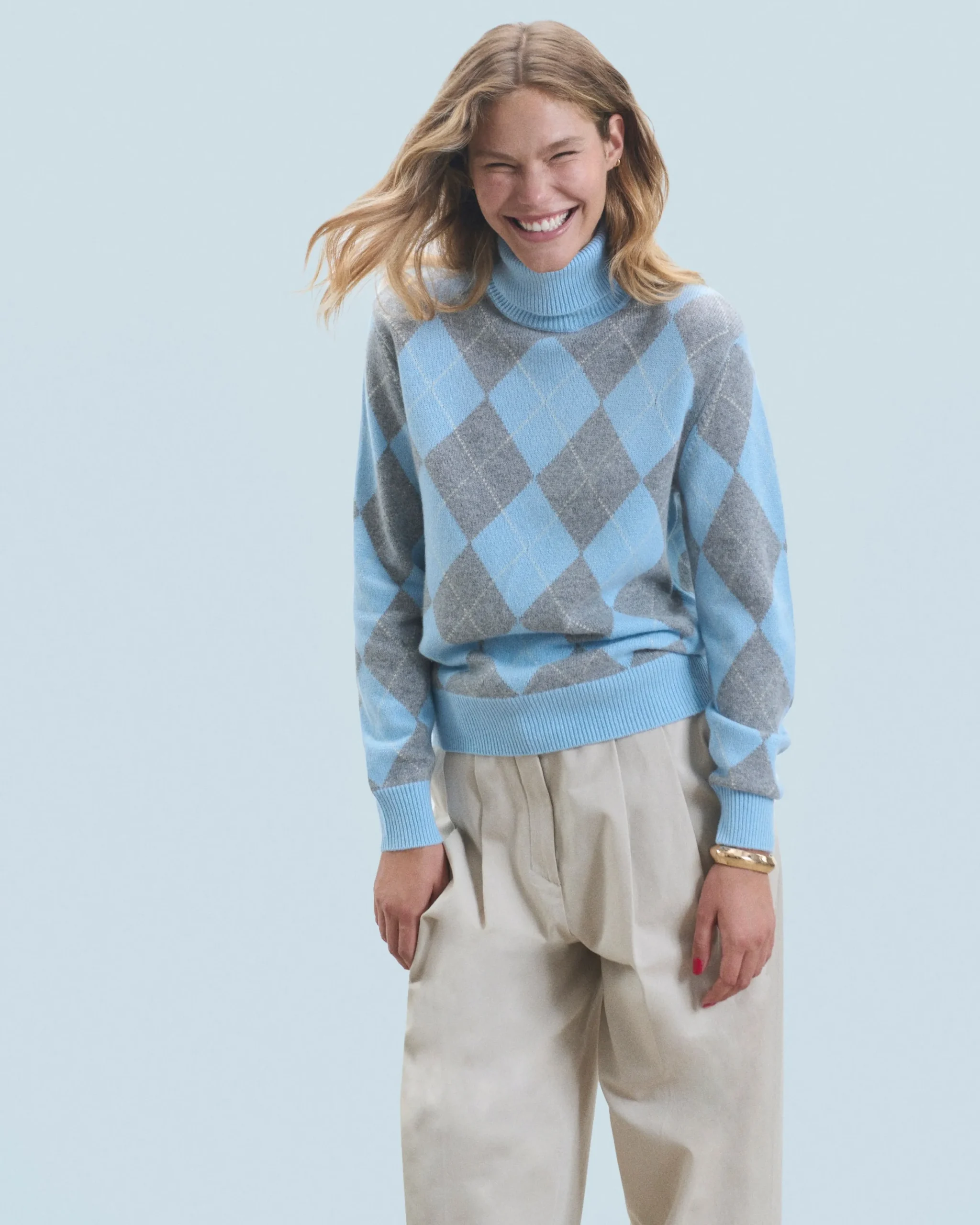 pull_col_roul__motif_losange_0.webp Pull Col Roulé à Motif Losange^FROM FUTURE Best