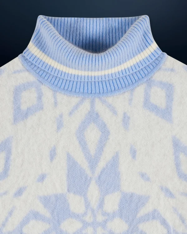 Pull Col Roulé Hairy à Motif Flocons^FROM FUTURE Shop