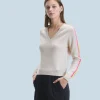 Pull Col V Bandes Manches Multicolore^FROM FUTURE Discount