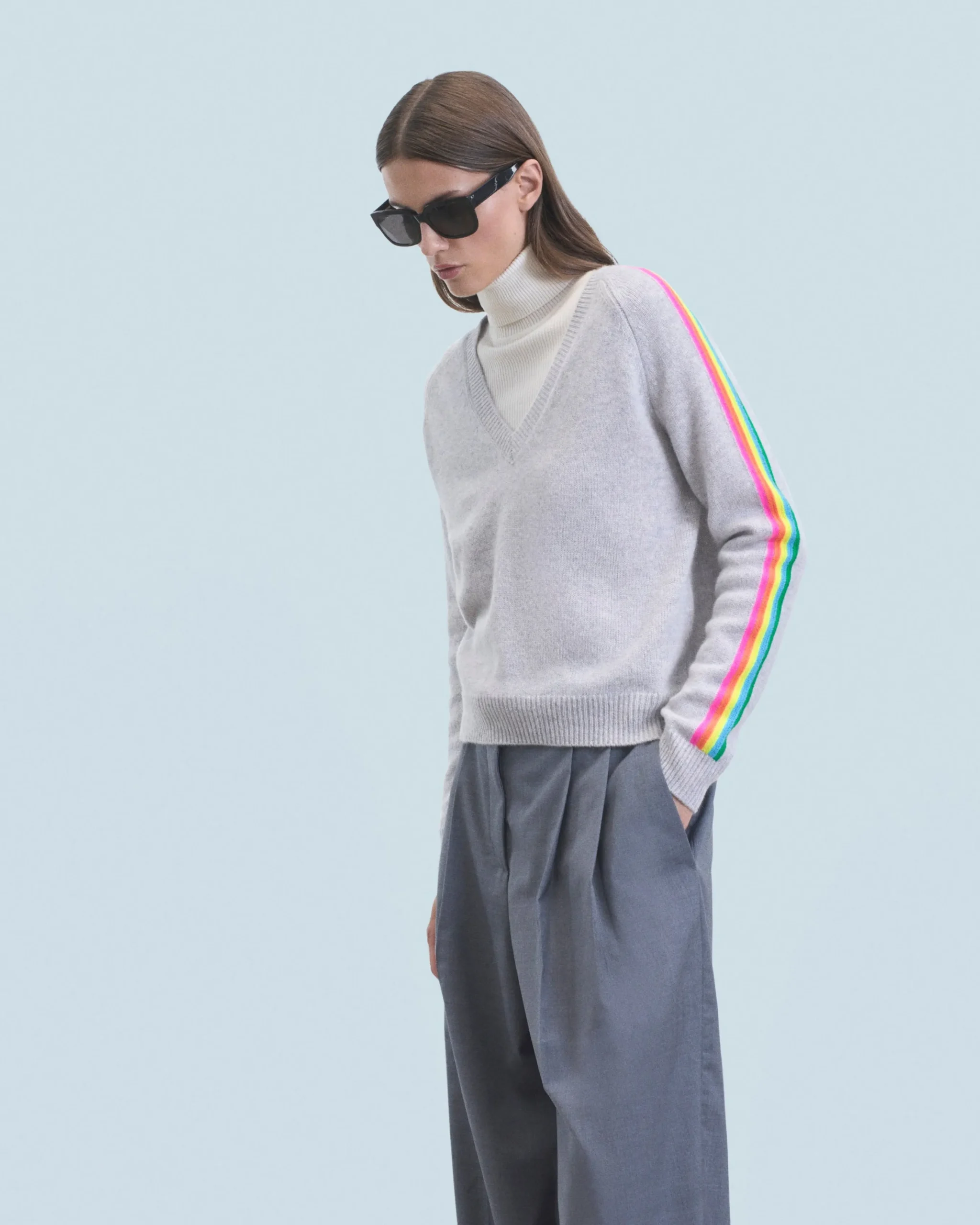 pull_col_v_bandes_manches_multicolore_0.webp Pull Col V Bandes Manches Multicolore^FROM FUTURE Online