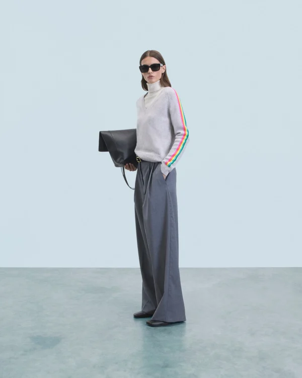 Pull Col V Bandes Manches Multicolore^FROM FUTURE Online