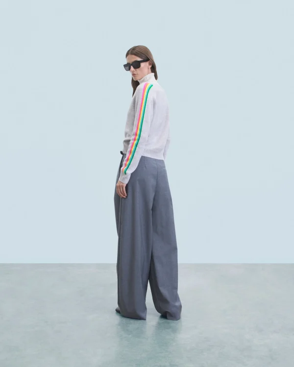 Pull Col V Bandes Manches Multicolore^FROM FUTURE Online