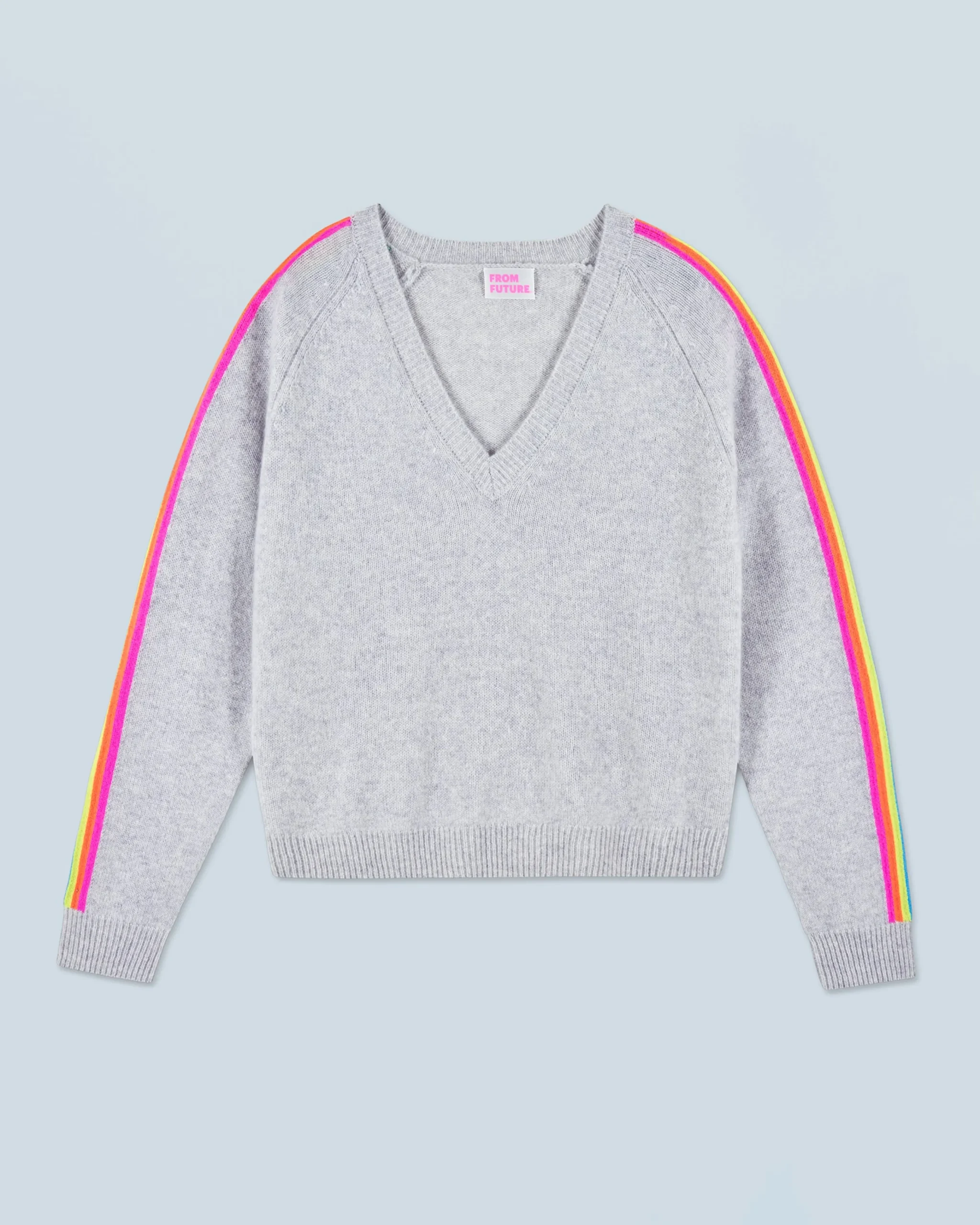 pull_col_v_bandes_manches_multicolore_4.webp Pull Col V Bandes Manches Multicolore^FROM FUTURE Online