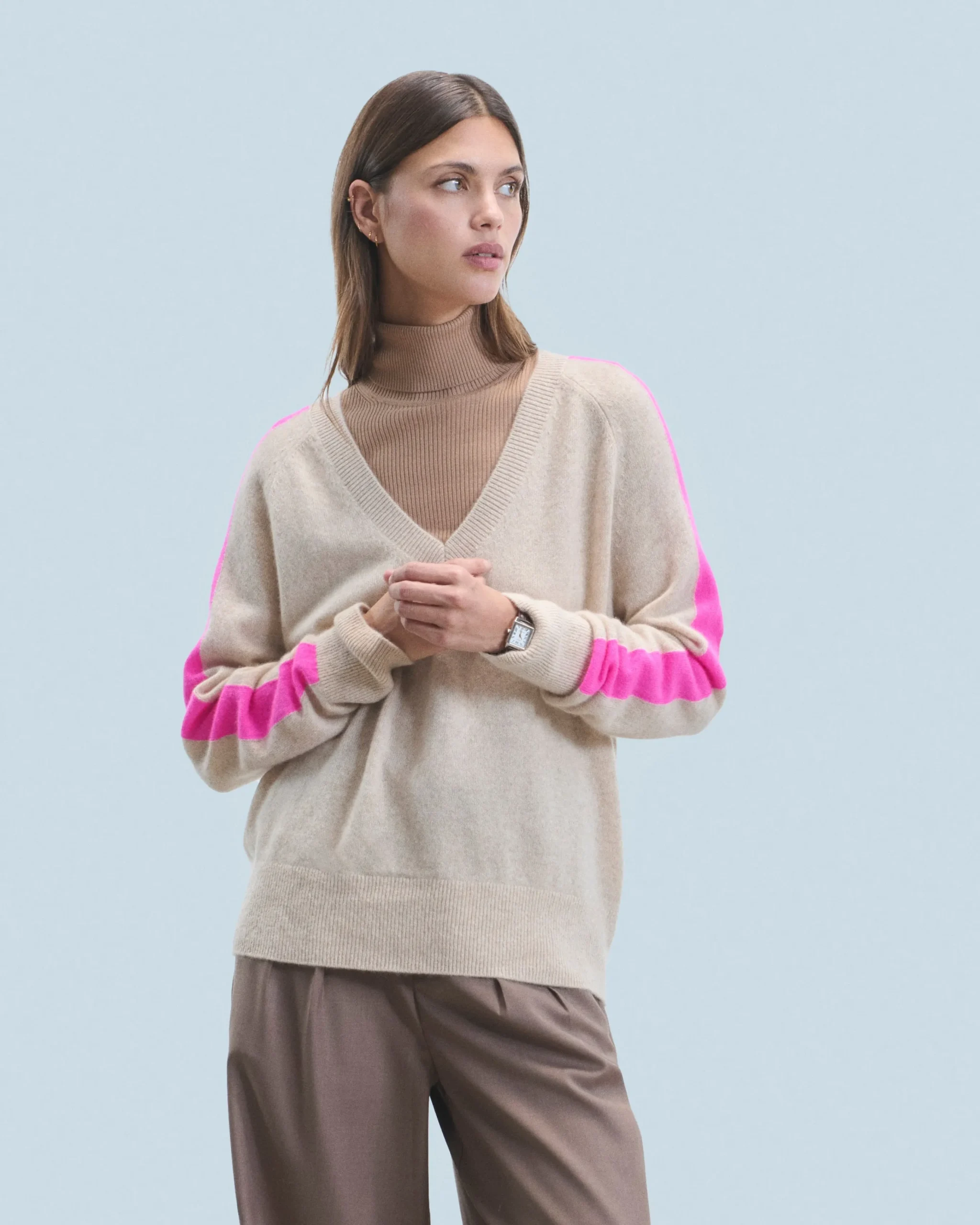 pull_col_v_oversize_bandes_bicolore_lger_0-2.webp Pull Col V Oversize Bandes Bicolore Léger^FROM FUTURE Store