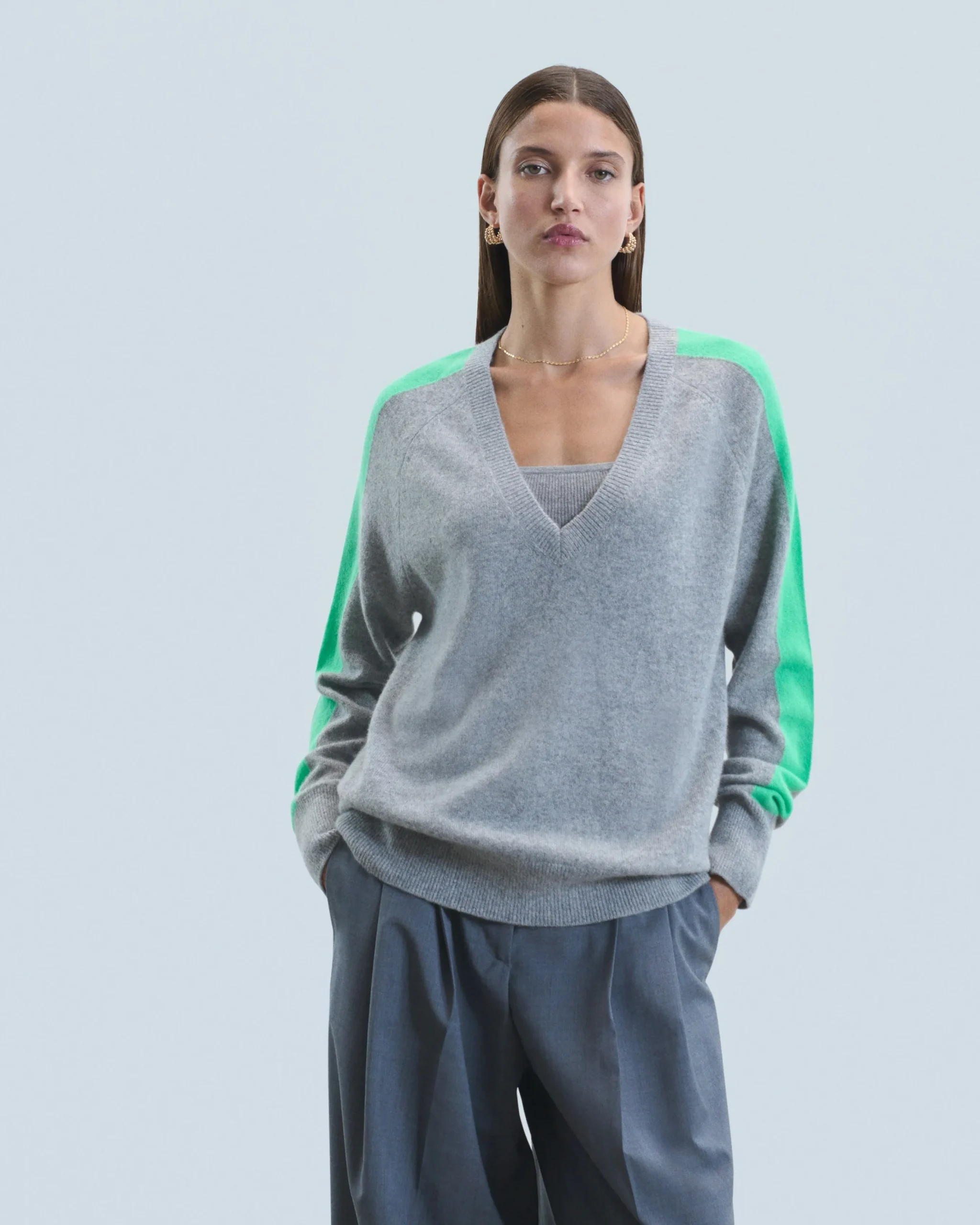 pull_col_v_oversize_bandes_bicolore_lger_0.webp Pull Col V Oversize Bandes Bicolore Léger^FROM FUTURE Best
