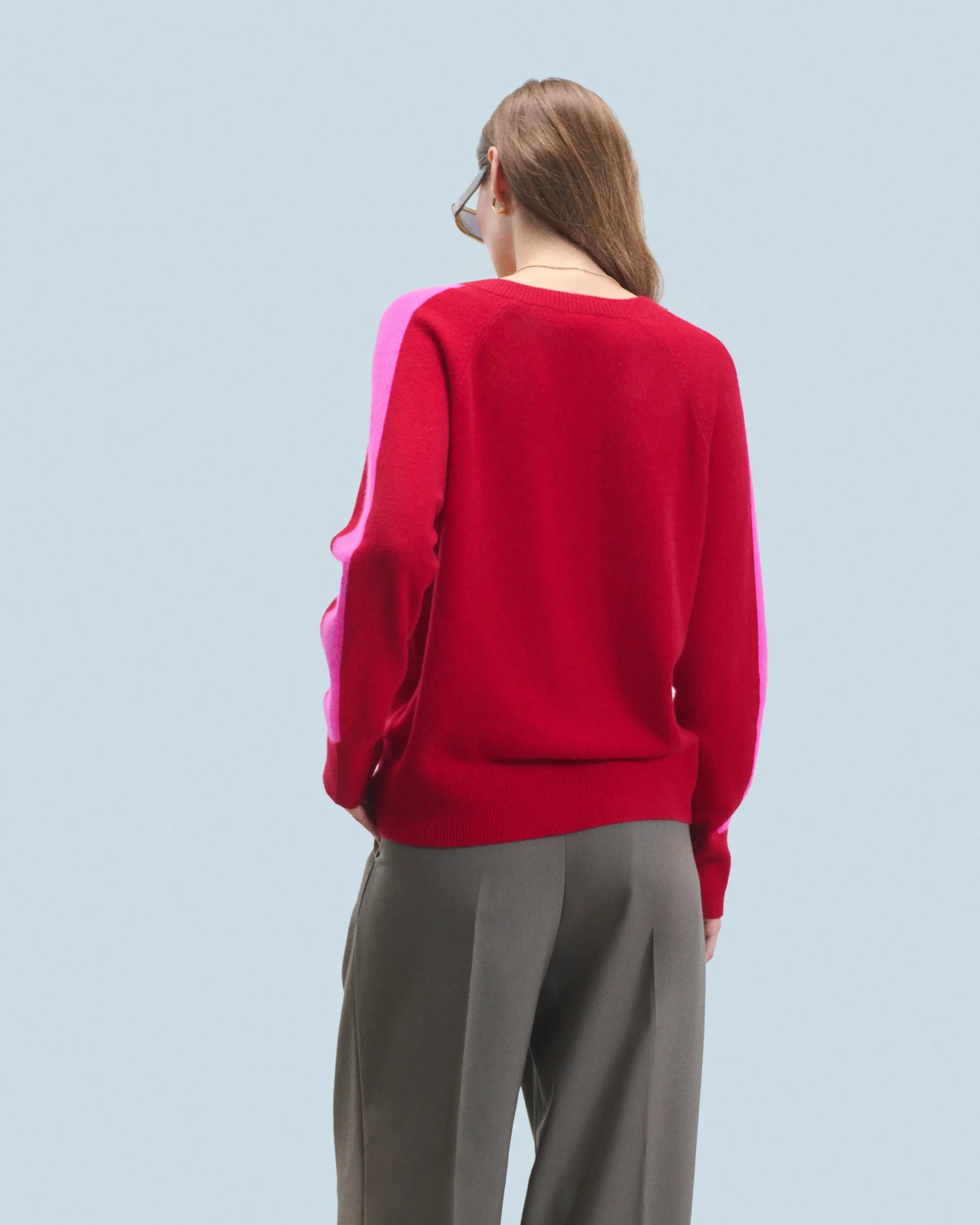 pull_col_v_oversize_bandes_bicolore_lger_3-1.webp Pull Col V Oversize Bandes Bicolore Léger^FROM FUTURE Best Sale