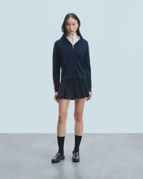 Pull Hoodie Bandes Manches Multicolore Léger^FROM FUTURE Hot