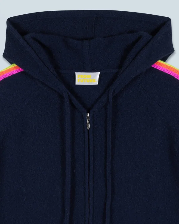 Pull Hoodie Bandes Manches Multicolore Léger^FROM FUTURE Hot