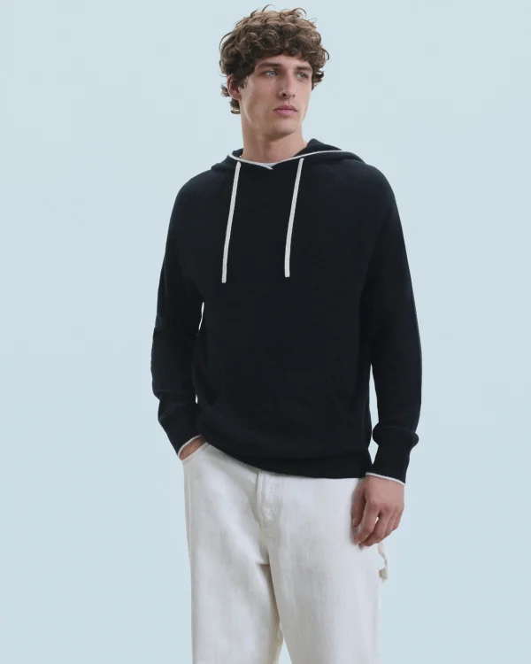 Pull Hoodie Liserets Contrastes Léger^FROM FUTURE Best