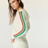 Pull Hoodie Zippé Bande Multicolore^FROM FUTURE Cheap