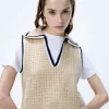Pull Sans Manche Tricot Ajouré^FROM FUTURE Shop