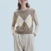 Pull Sans Manches à Motif Losange^FROM FUTURE Discount
