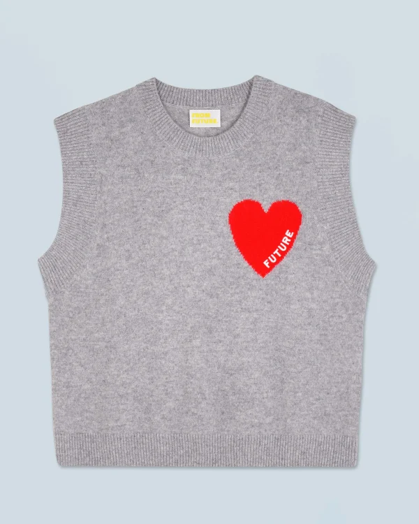 Pull Sans Manches Coeur Léger^FROM FUTURE Shop