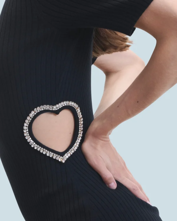 Robe Courte Manche Courte Bijoux Coeur^FROM FUTURE Fashion