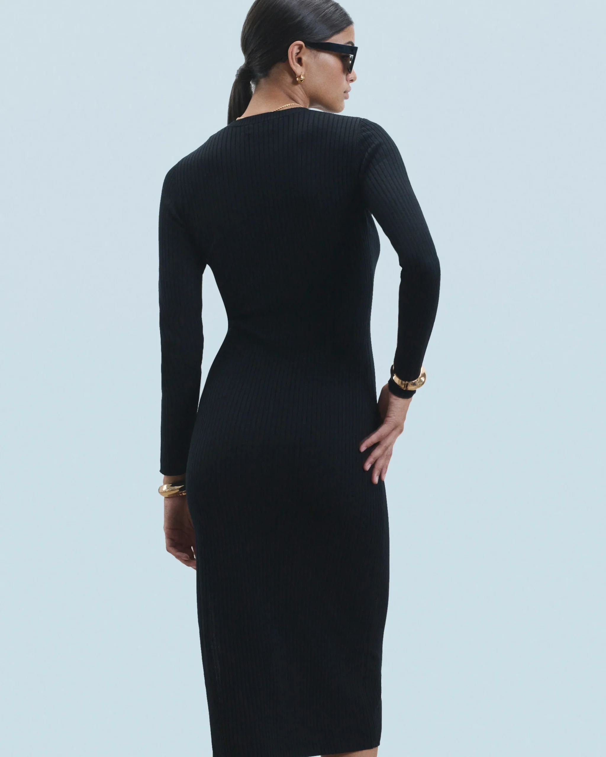 robe_longue_manche_longue__cotes_fendue_1.webp Robe Longue Manche Longue à Cotes Fendue^FROM FUTURE Hot