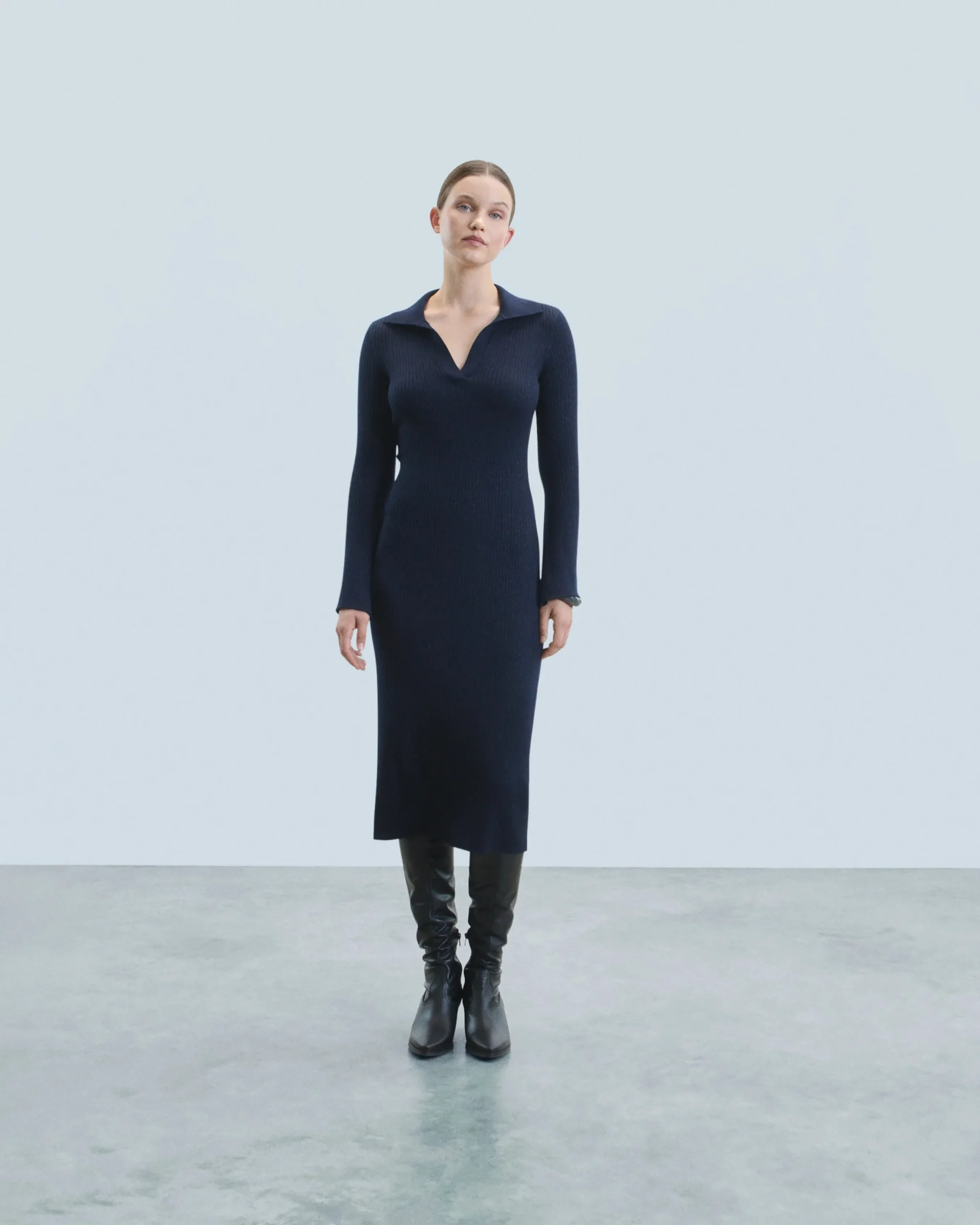 robe_longue_manche_longue_col_polo_0.webp Robe Longue Manche Longue Col Polo^FROM FUTURE New