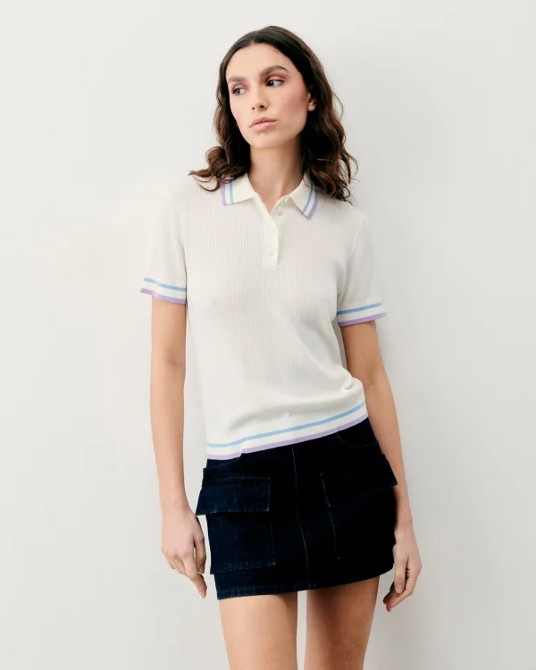 Top Manches Courtes Bandes Bicolores^FROM FUTURE Best Sale