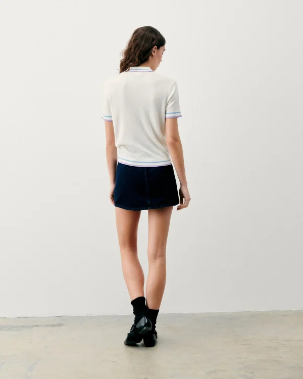 Top Manches Courtes Bandes Bicolores^FROM FUTURE Best Sale