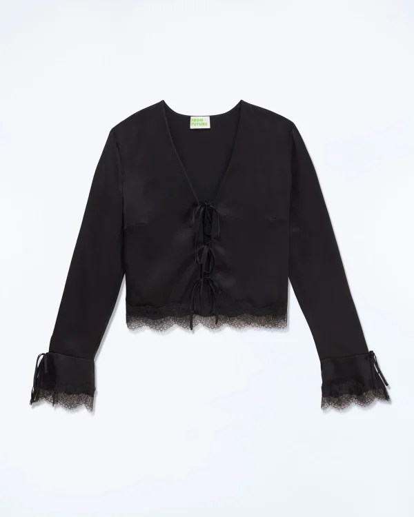 Top Manches Longues Bords Dentelle^FROM FUTURE Shop