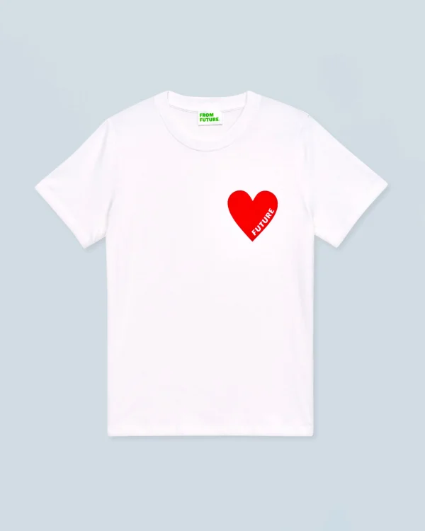 T-shirt Col Rond Coeur^FROM FUTURE New