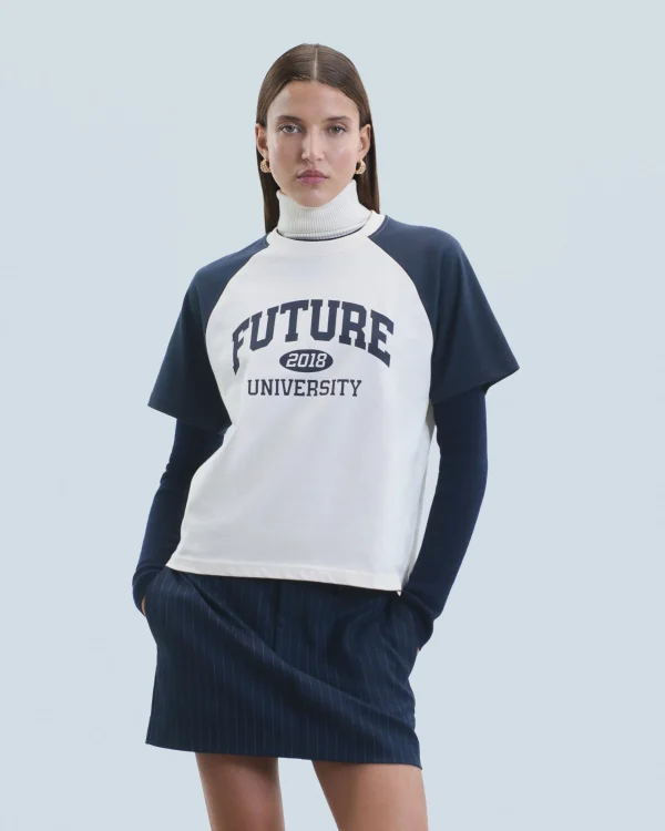 T-shirt Col Rond Manches Courtes Future^FROM FUTURE Hot