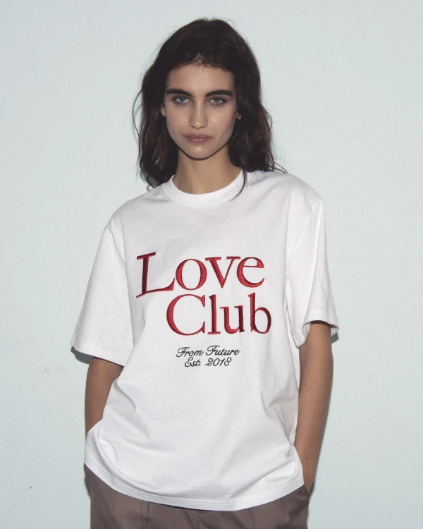 T-shirt Col Rond Manches Courtes Love Club^FROM FUTURE Sale