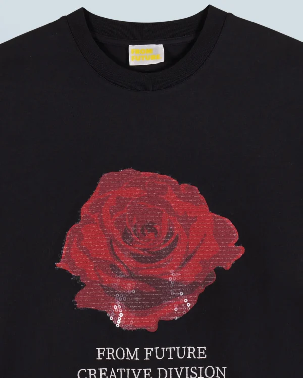 T-shirt Col Rond Manches Courtes Rose^FROM FUTURE Online
